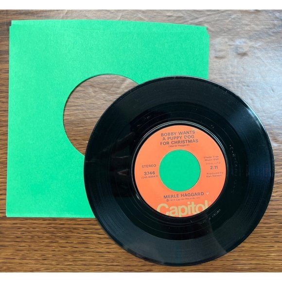 Merle Haggard If We Make it Through December / Bobby Wants a Puppy 45 Country - Picture 4 of 4